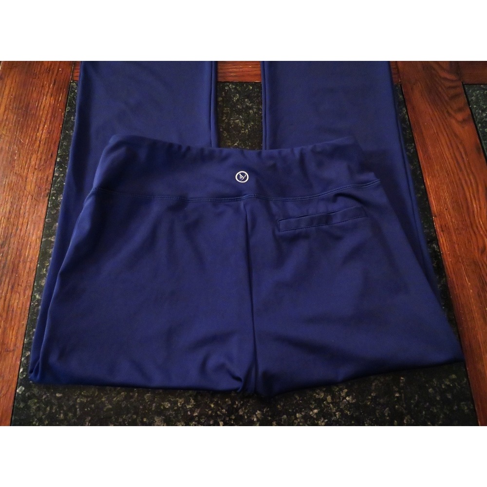 DaYoung Bootcut Yoga Pants with Tummy Control Workout Large Navy Blue - Picture 9 of 11